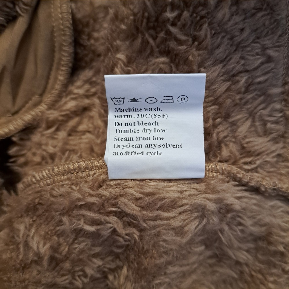 Dokotoo Fleece Jacket Womens Large Brown Faux Fur Shacket Button Up Cozy Warm - Picture 11 of 13